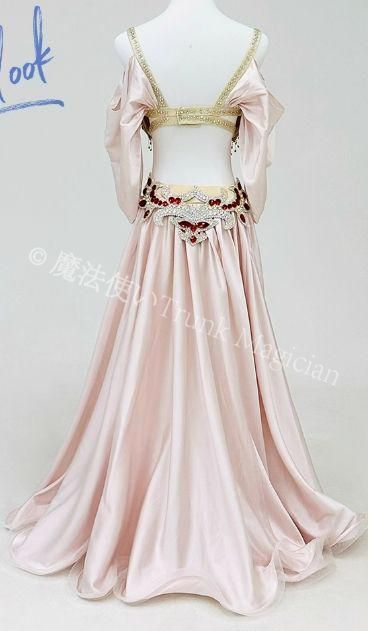 ベリーダンス衣装 トップスブラ スカート 光沢 オーダーメイド