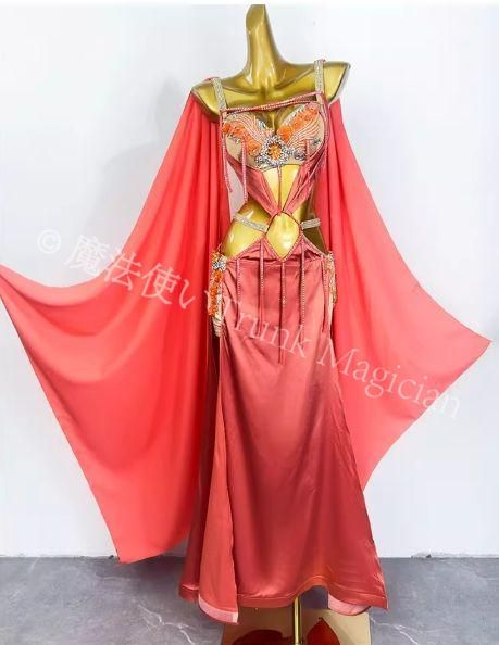 新品未使用】ベリーダンス オリエンタル衣装 シルバー セットアップ