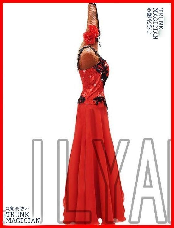 新品未使用】社交ダンスドレス モダンダンスオーダーメイド 刺繍