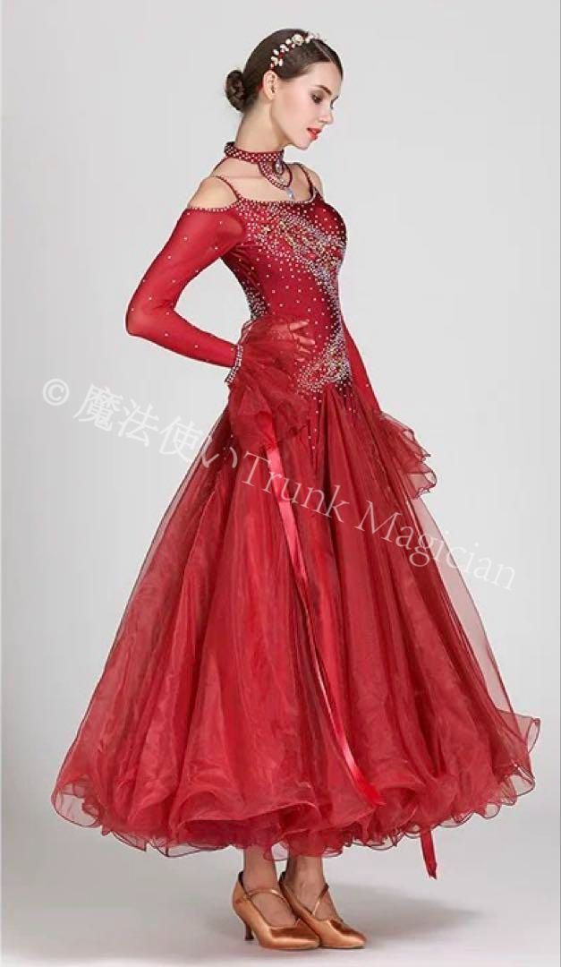  20競技会 発表会に ドレスワンピース ドレス ダンス衣装 社交ダンス