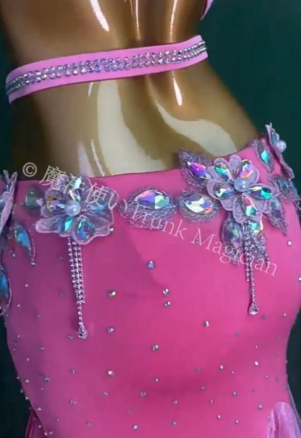  ベリーダンス衣装 ブラベルトスカートセット ピンク パープル オーダーメイド セットアップ ベリーダンス