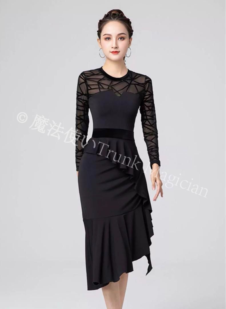 新品未使用、ラテンドレス 新品未使用】20ひざ丈ラテンドレス? ノービス級競技会やダンス