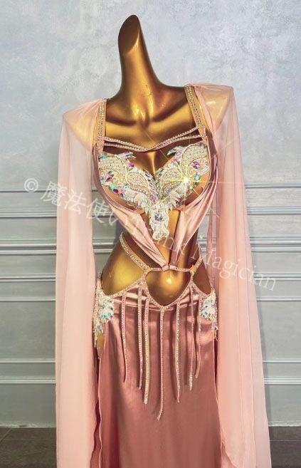 ベリーダンス オリエンタル衣装 ドレープ セットアップ オーダーメイド