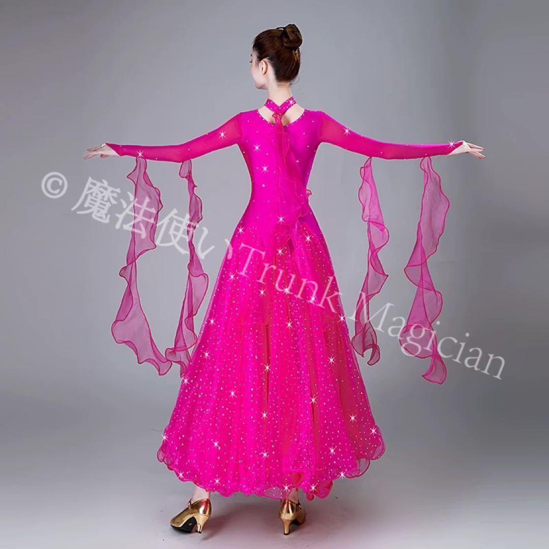 ストーン付スタンダードドレス✨競技会や発表会、デモやダンスパーティに！ 競技会に最適✨ストーン付きスタンダードドレス発表会やデモにも！ 大人気