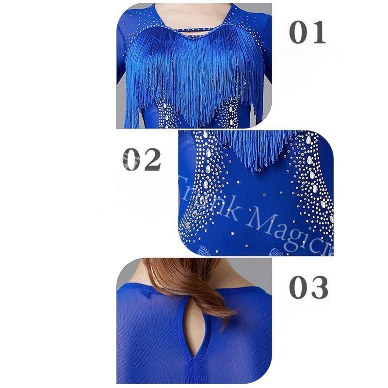 ラテンダンス ドレス 7016 レディース 社交ダンス ワンピース 舞台競技用 大会用 イベント用 豪華デザイン ブラック イエロー パープルレッド レッド ブルー ゴールド