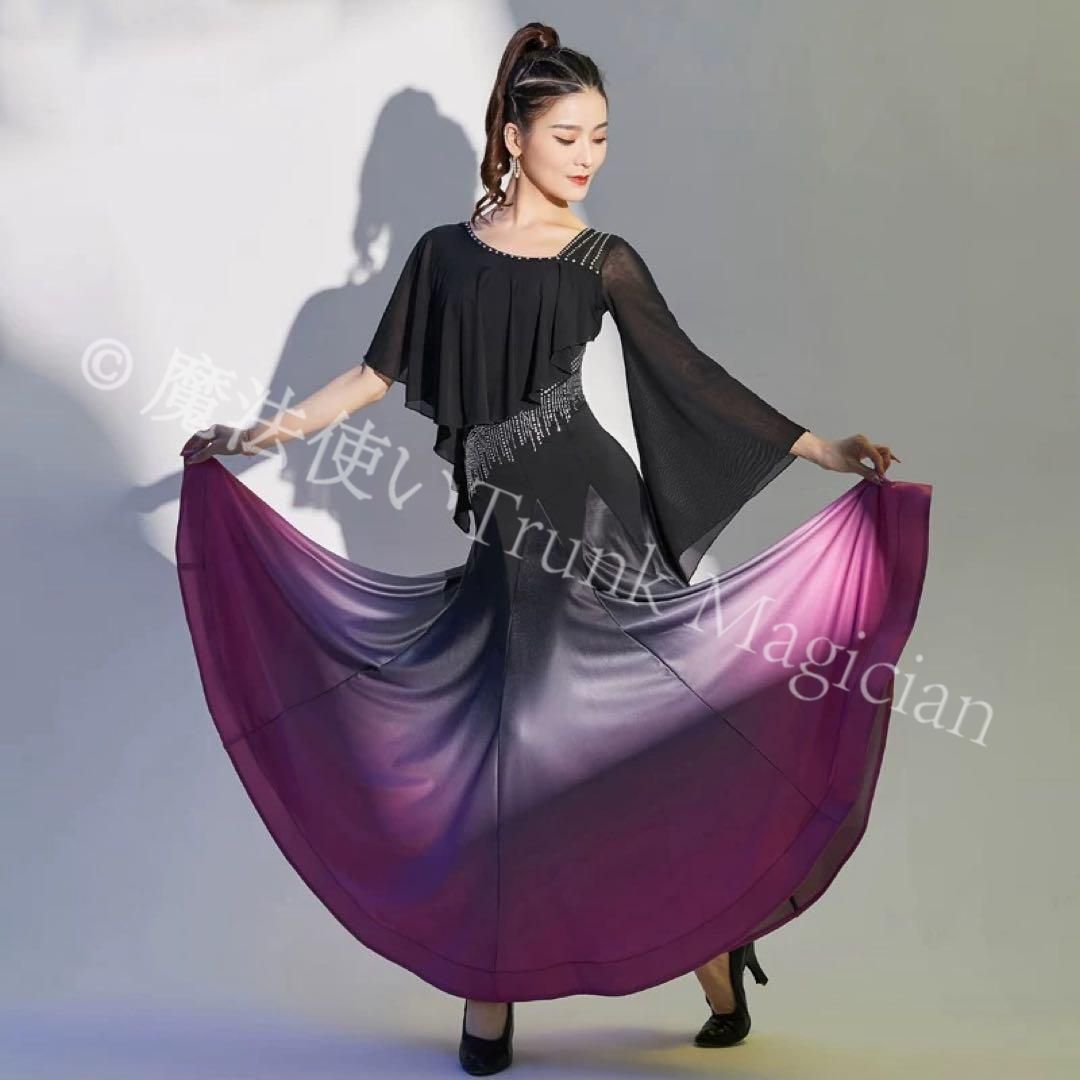 新品未使用】ストーン付ワンピース☆スタンダードの練習にもダンス