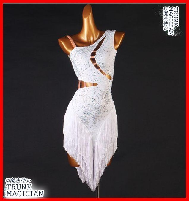 社交ダンス衣装 ラテンワンピースドレス 刺繍 オーダーメイド