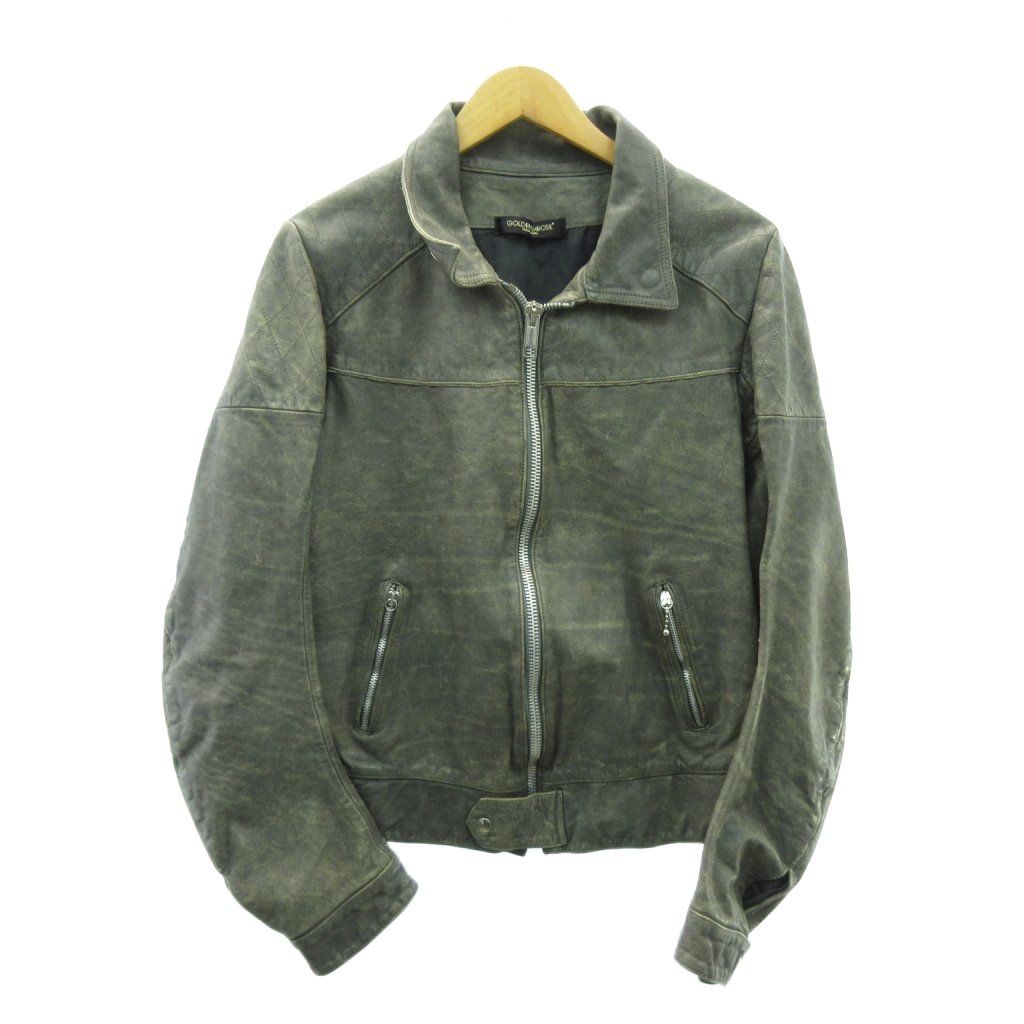 ゴールデングース GOLDEN GOOSE ヴィンテージ加工 レザー ライダース