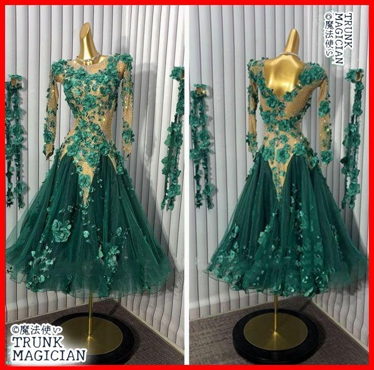 オーダーメイド 色変更可 社交ダンス衣装 モダンダンス ドレス