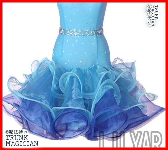 新品未使用】社交ダンス衣装 ラテンワンピースドレス ベルト付