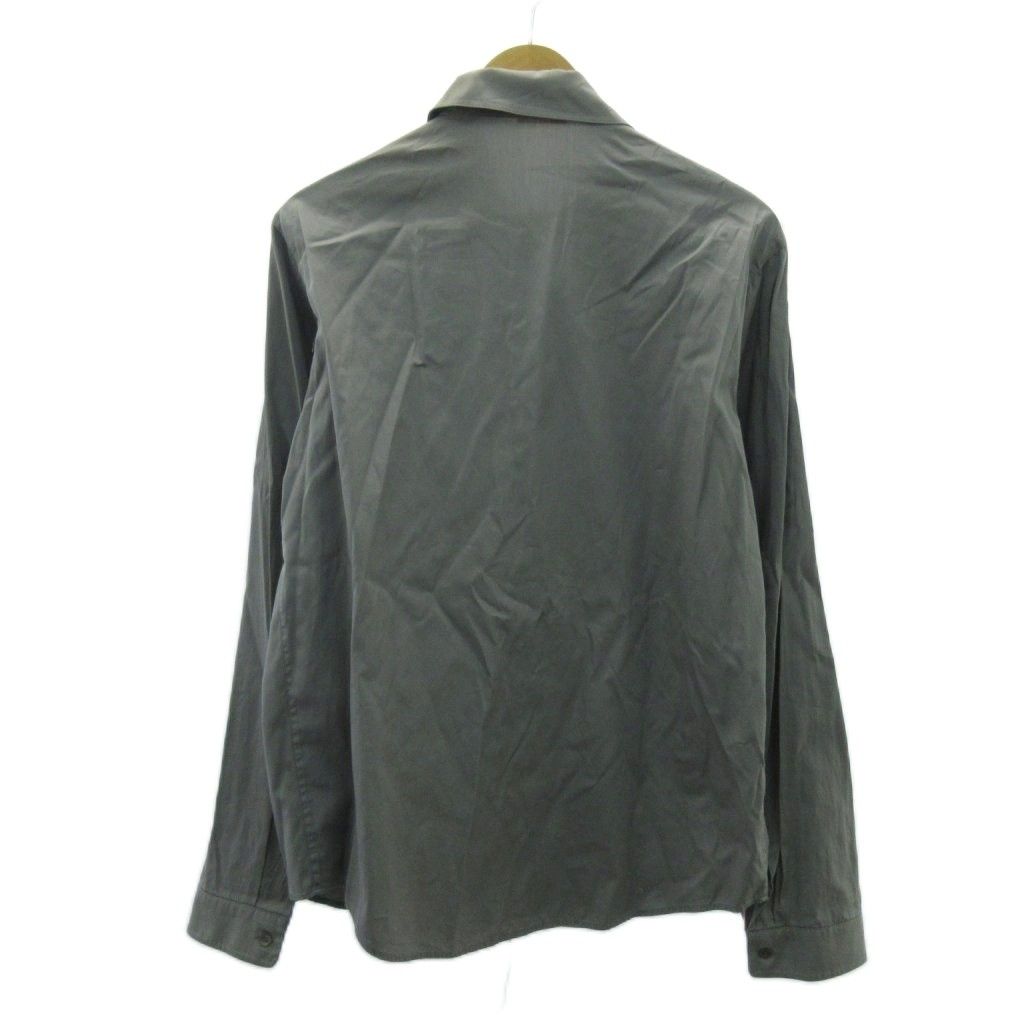 プラダスポーツ PRADA SPORT 00s シャツ 比翼ボタン ロゴ グレー M