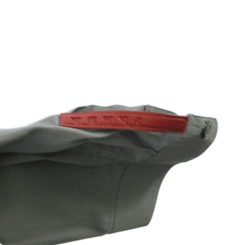 プラダスポーツ PRADA SPORT 00s シャツ 比翼ボタン ロゴ グレー M