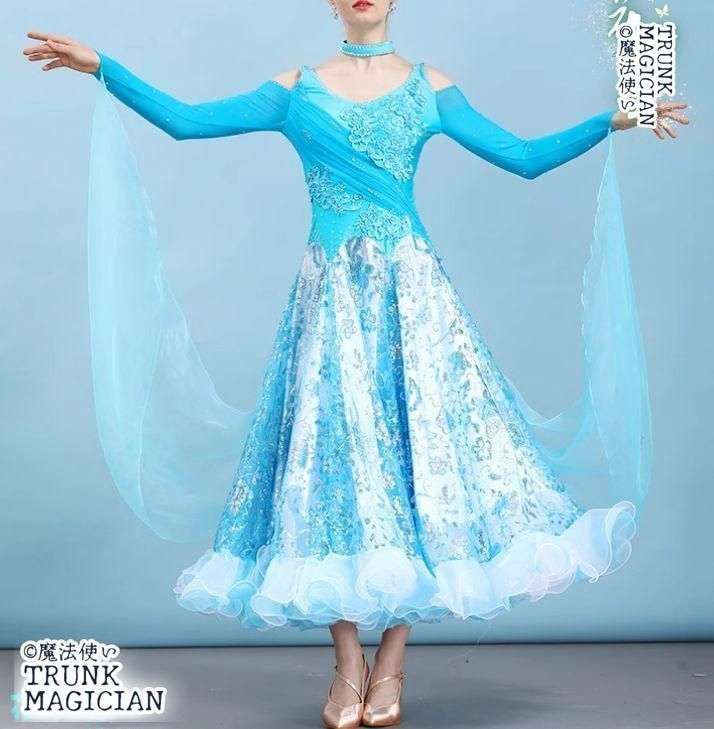 社交ダンスドレス モダンダンス キラキラ 華やか オーダーメイド 撮影会 舞台 イベント