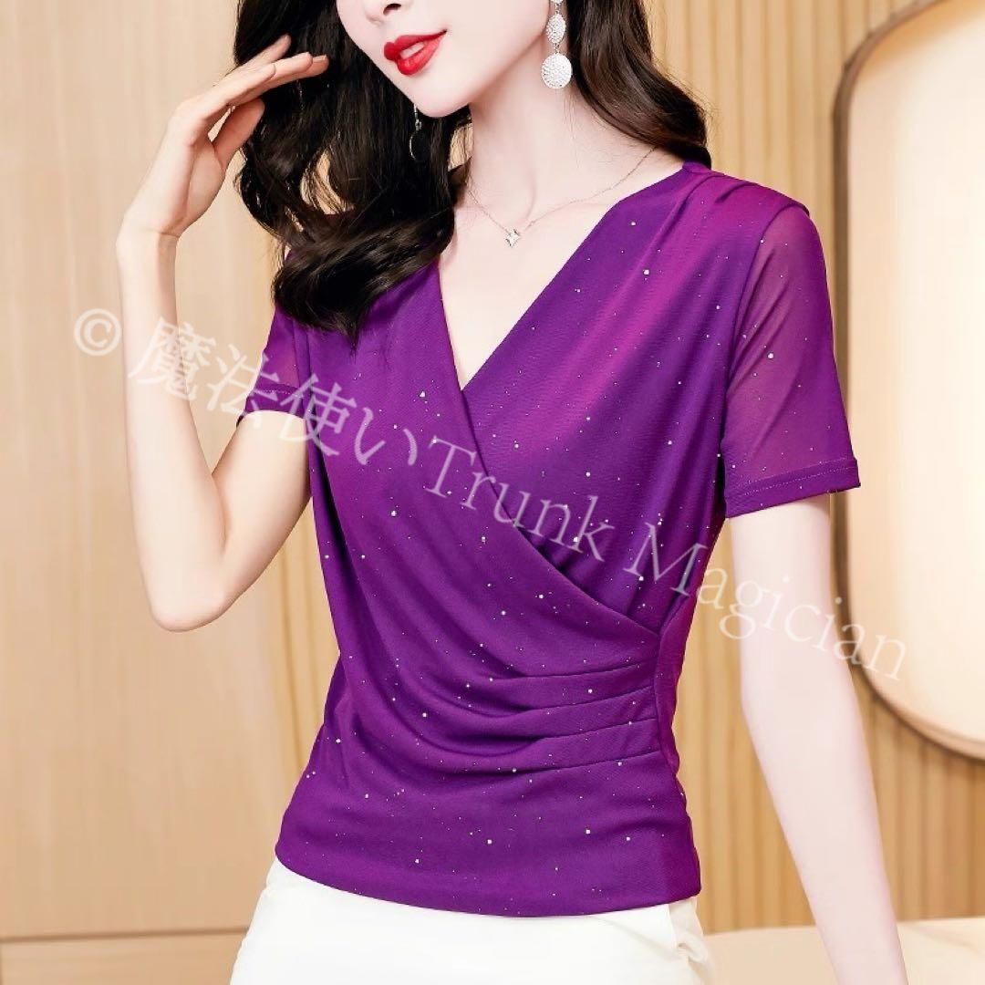 キラキラ華やか カシュクール風トップスダンスの練習やお出かけにもOK