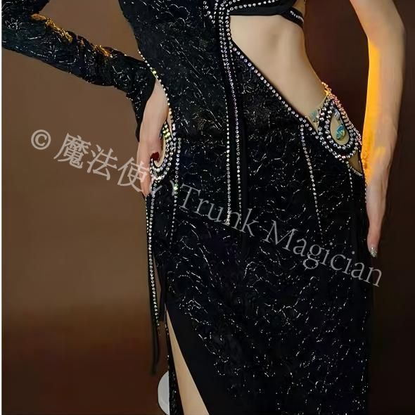  新款 長いドレスセットのベリーダンス衣装 ベリーダンス サイーディ オリエンタル衣装 セットアップ 3 選択 セットアップ ベリーダンス