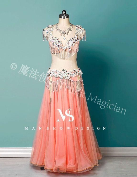 ベリーダンス衣装 オリエンタル衣装 ブラ スカート 豪華 オーダーメイド