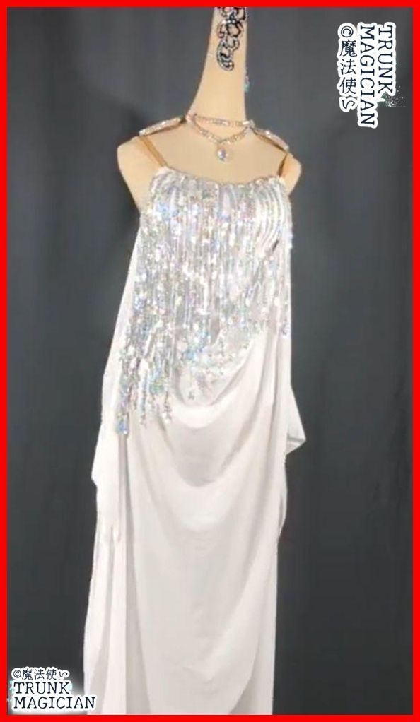 新品未使用】社交ダンスドレス ラテンドレス デモ用 ルンバ ホワイト