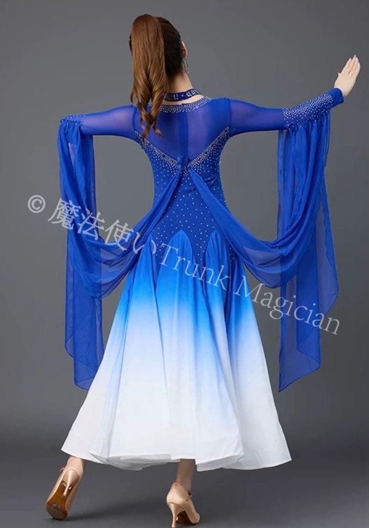 輝くスタンダードドレス✨スパンコールでキラキラ華やか！競技会や発表会、デモに 新品未使用】輝くスタンダードドレス スパンコールでキラキラ華やか