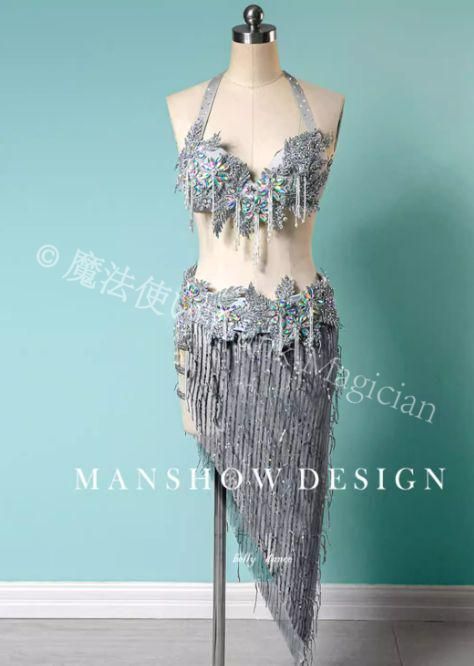 ♥ ベリーダンス オリエンタル衣装 ブラスカート フリンジ色変更可 オーダーメイド