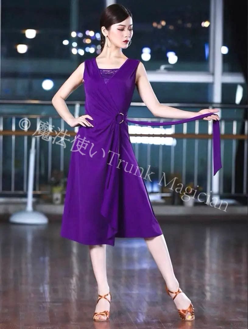 兼用 ダンス練習着ロングワンピース パーティーOK