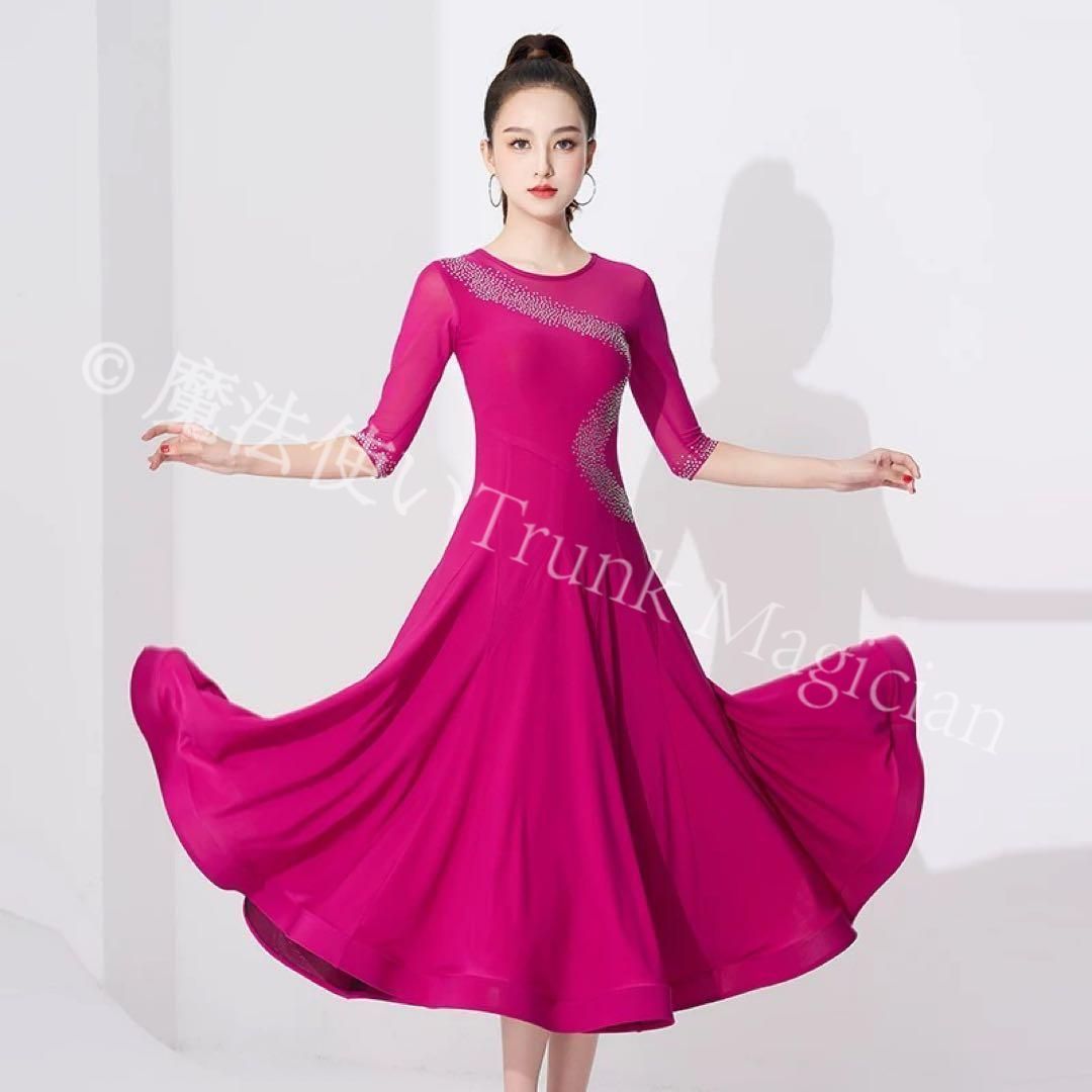 ＆ラテン ワンピース ホースヘアで裾が軽やかに踊ります