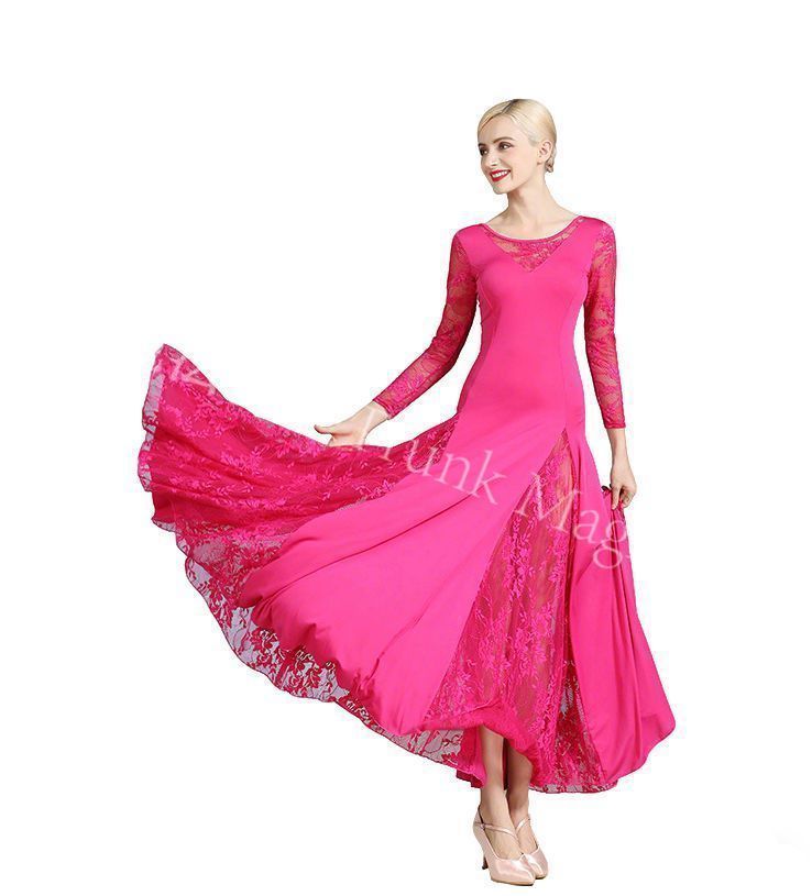 ♥ 競技会用 競技会|舞台用 モダンスタイルドレス 社交ダンスウェア 社交ダンスドレス 長袖 社交ダンス 練習着ワンピース 競技会用フ スカートワンピース 社交ダンス衣装 舞台演出用