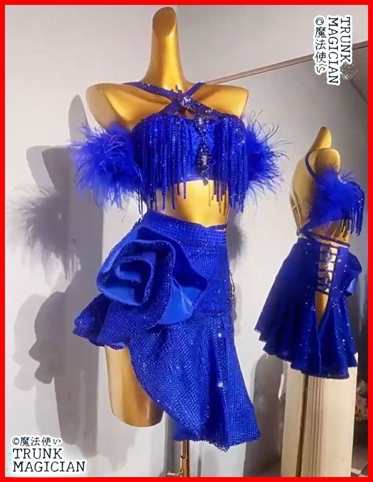 M 社交ダンス衣装 アームカバー付き ラテンワンピースドレス オーダーメイド可 M 社交ダンス衣装 アームカバー付き ラテンワンピースドレス オーダー