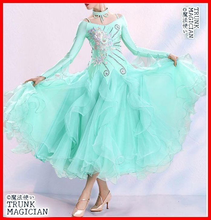  社交ダンス衣装 ワンピースドレス モダンドレス オーダーメイド ドレス ダンス衣装 社交ダンス