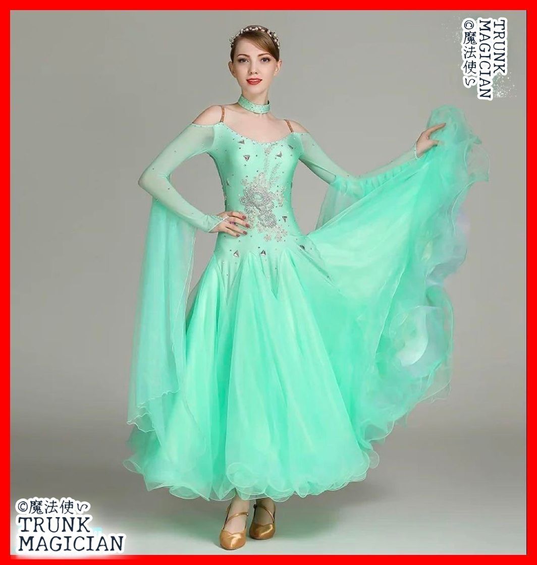  全新 ドレス競技会や発表会 デモやダンスパーティに大活躍 ドレス ダンス衣装 社交ダンス