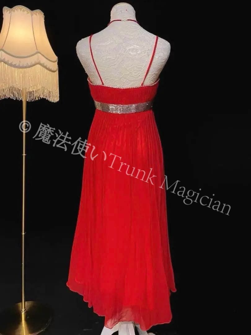 ストーン ビーズ付き パーティーワンピース ゴージャスデザイン