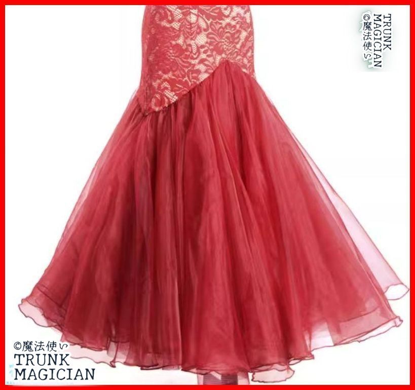 新品未使用】社交ダンスドレス レース マーメイド スタンダードドレス