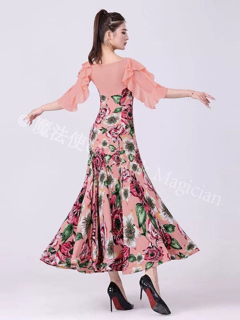 花柄 ワンピース ストレッチ素材で練習着にピッタリ