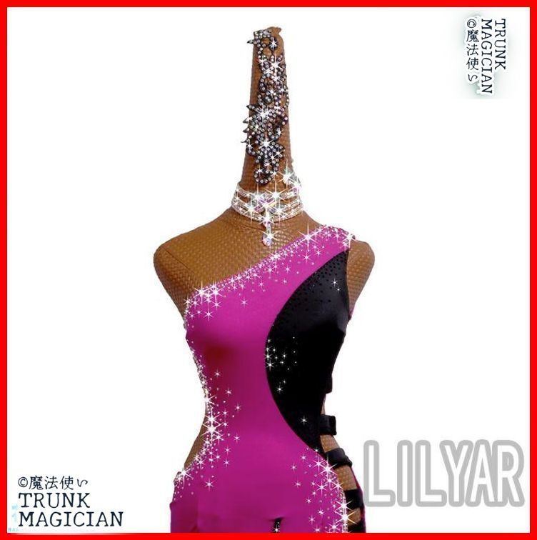 新品未使用】社交ダンス衣装 ラテンワンピースドレス 豪華 羽毛フリル