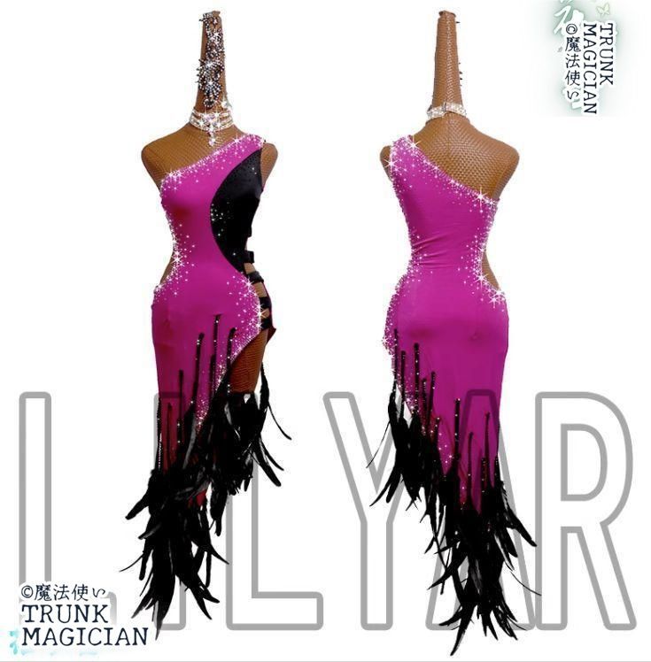 新品未使用】新品未使用社交ダンス衣装 ラテンワンピースドレス 豪華