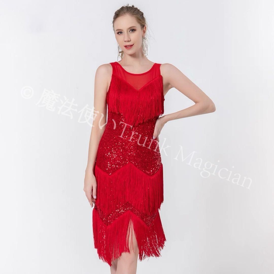  ラテンドレス競技会にも最適 華やかなデザインでダンスパーティーにも ドレス ダンス衣装 社交ダンス