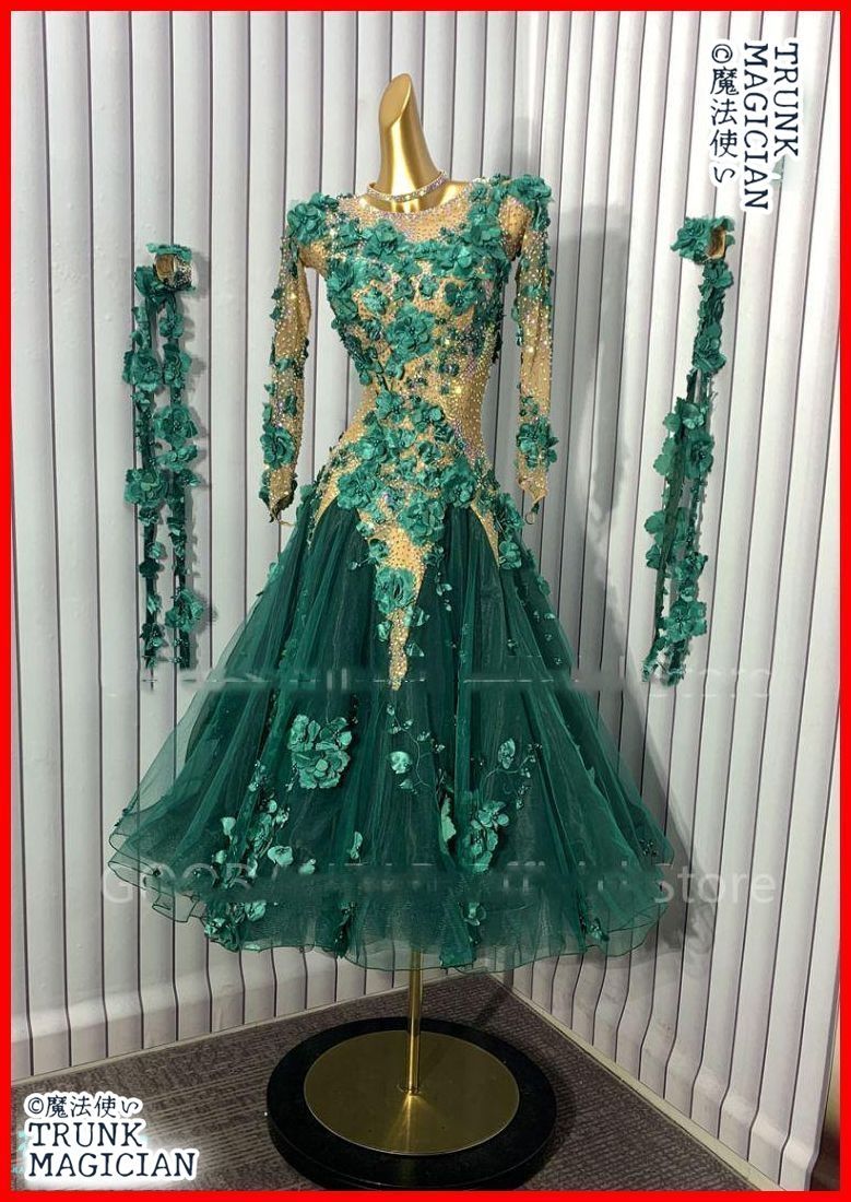 オーダーメイド 色変更可 社交ダンス衣装 モダンダンス ドレス