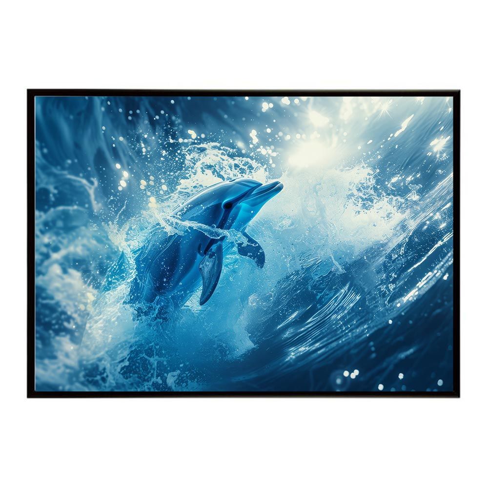 B2サイズ（約51x73cm）】【lh-poster-5850】イルカ 2024 海 ブルー