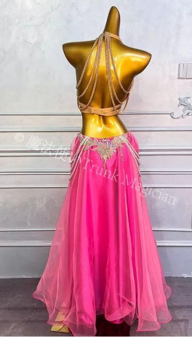  ベリーダンス衣装 パール トップス スカート 光沢 オーダーメイド セットアップ ベリーダンス