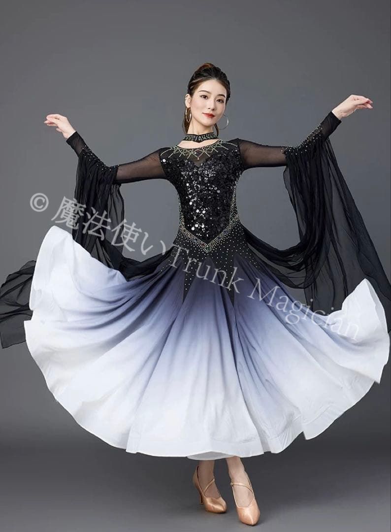 新品未使用】輝くスタンダードドレス スパンコールでキラキラ華やか