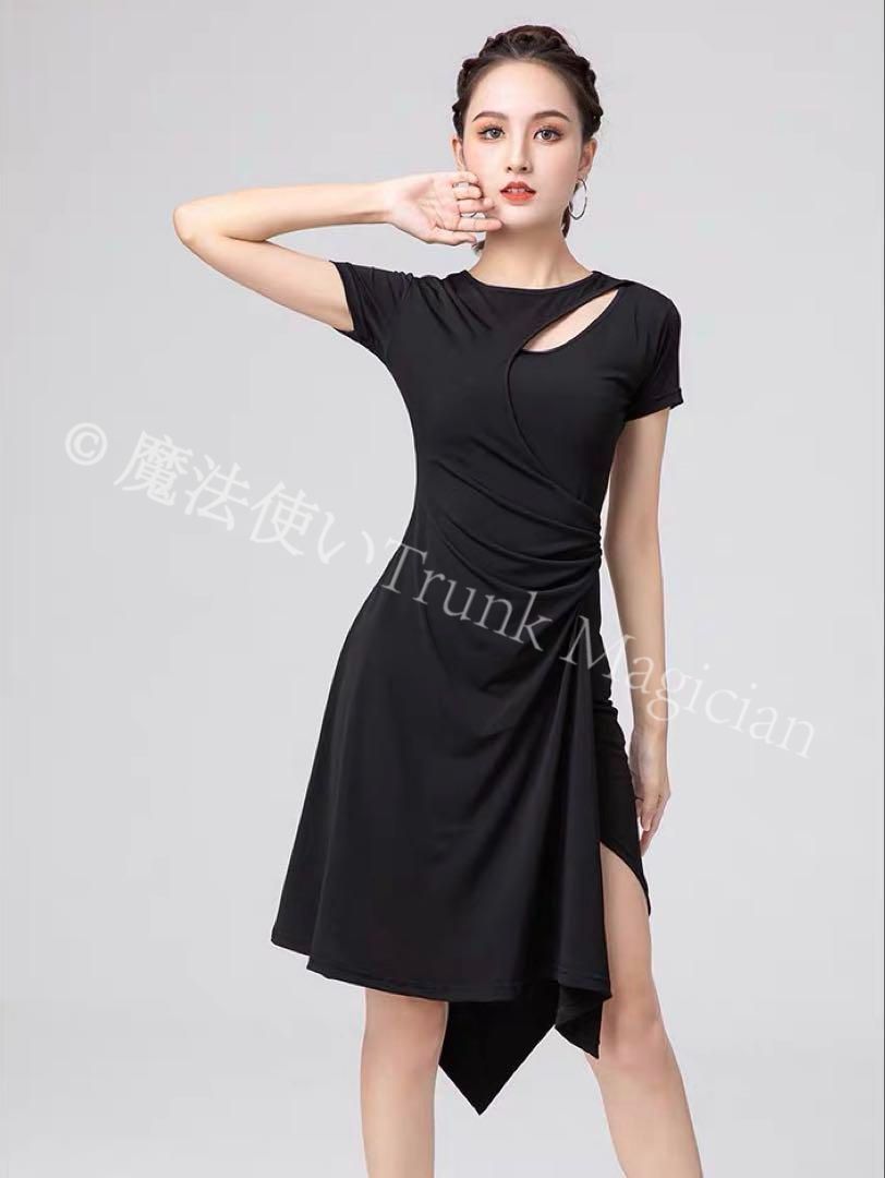 20ラテンダンス向けシンプルワンピース 練習に最適 かっこいいデザイン