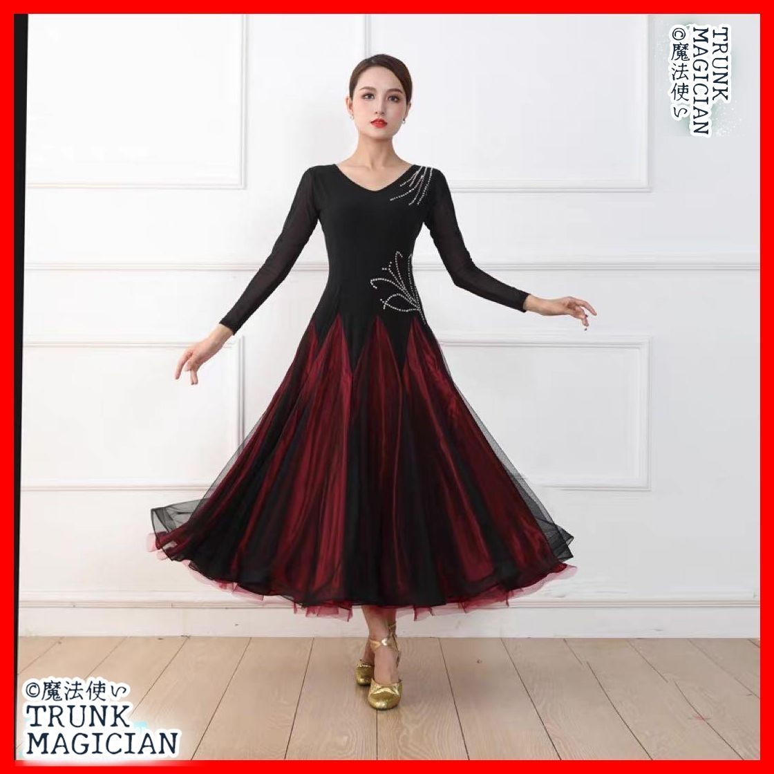 全新 ストーン付き 練習着 ダンスパーティーにも