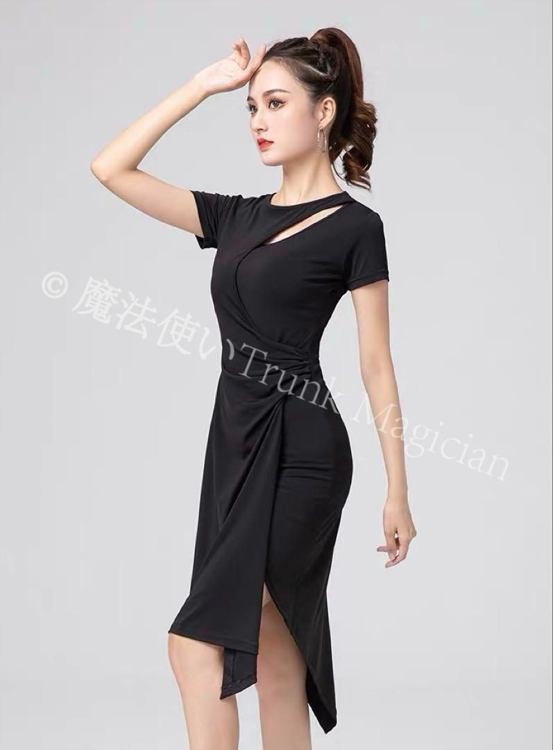 20ラテンダンス向けシンプルワンピース 練習に最適 かっこいいデザイン