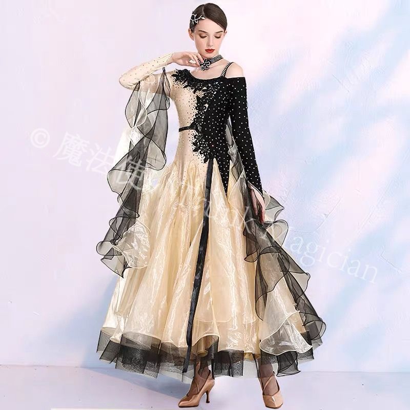 新品未使用】社交ダンスドレス モダン ワルツ タンゴ ドレス