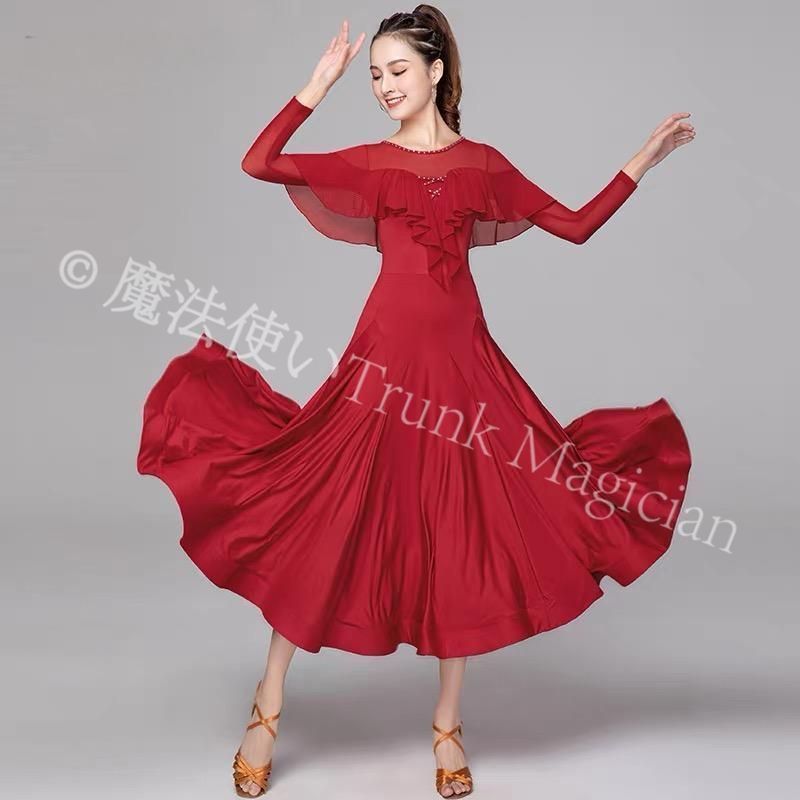 新品未使用】社交ダンスドレス ラテンドレス 競技 スタンダードドレス