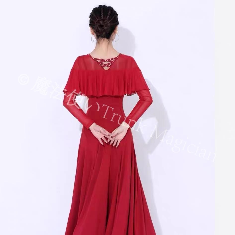 新品未使用】社交ダンスドレス ラテンドレス 競技 スタンダードドレス