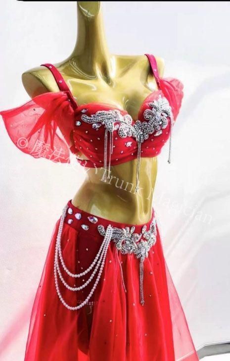 新品未使用】セール ベリーダンス衣装 体型カバー ブラスカート 2色