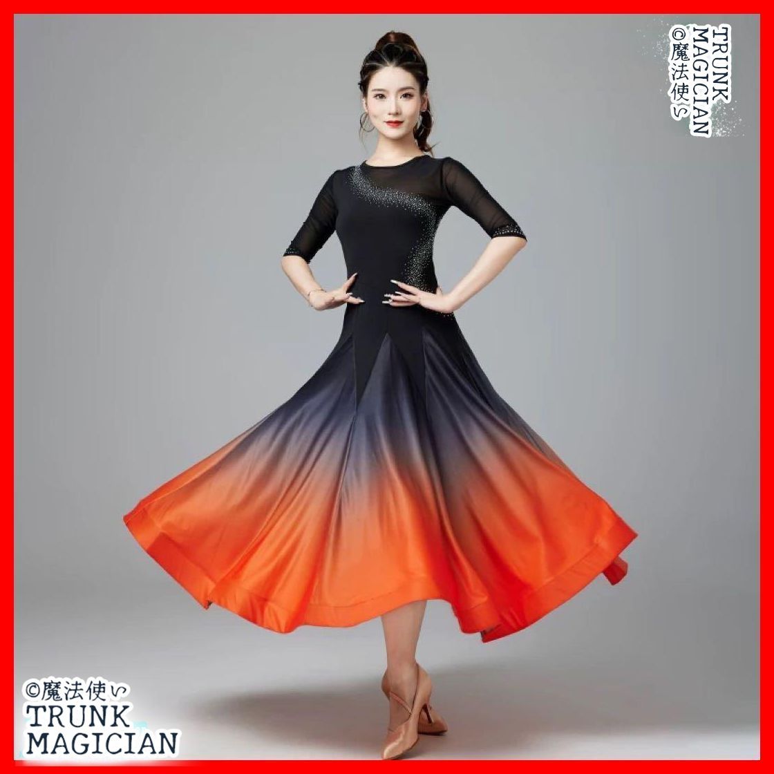 向きストーン付ワンピース 練習着にピッタリ