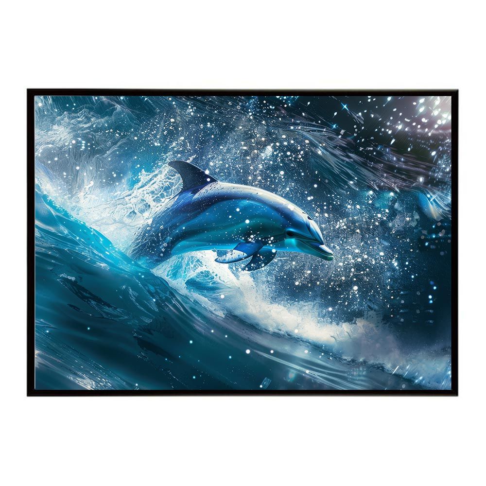 B1サイズ（約73x103cm）】【lh-poster-6008】イルカ 海 ブルー