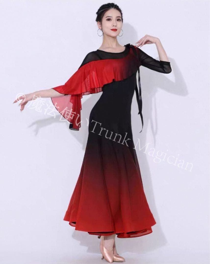 社交ダンス練習着 向けワンピースダンスパーティーにも