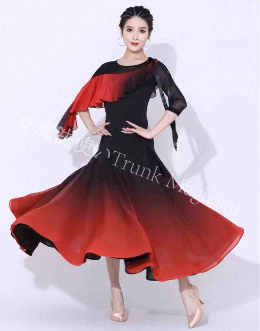 新品未使用】社交ダンス練習着 スタンダード向けワンピースダンス